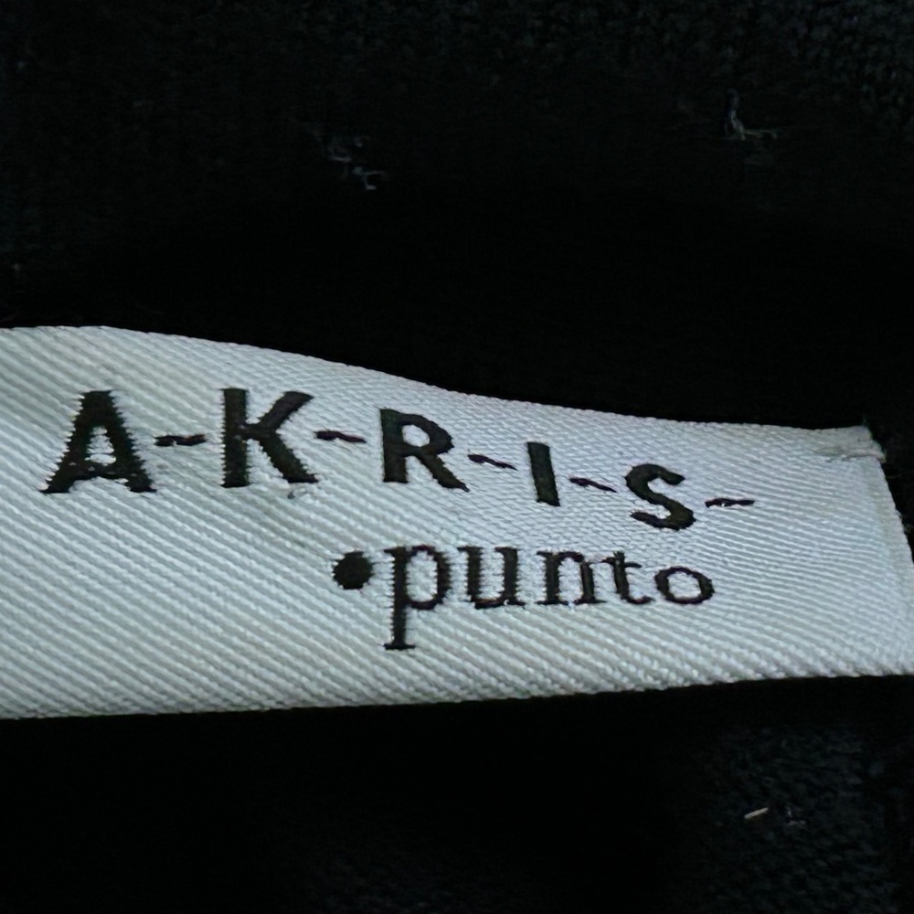 Akris PUNTO Polka Dot WOOL BLACK MOCK NECK Sweater Women SIZE US 4 - Picture 6 of 6